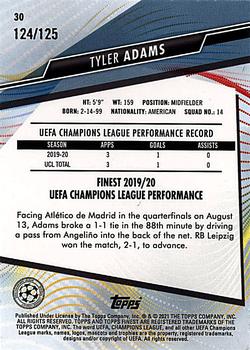 2020-21 Finest UEFA Champions League - Speckle Refractor #30 Tyler Adams Back