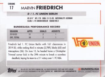 2020-21 Topps Chrome Sapphire Edition Bundesliga #17 Marvin Friedrich Back