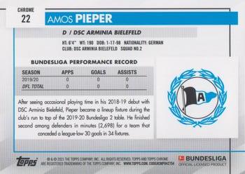 2020-21 Topps Chrome Sapphire Edition Bundesliga #22 Amos Pieper Back