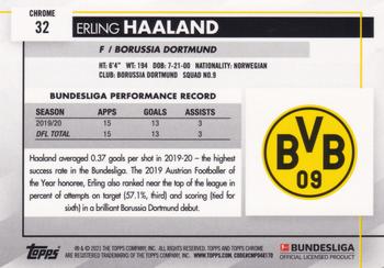 2020-21 Topps Chrome Sapphire Edition Bundesliga #32 Erling Haaland Back