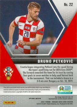 2021 Panini Mosaic UEFA EURO 2020 - Blue Pulsar #22 Bruno Petkovic Back