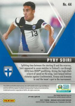 2021 Panini Mosaic UEFA EURO 2020 - Blue Pulsar #44 Pyry Soiri Back