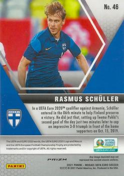 2021 Panini Mosaic UEFA EURO 2020 - Blue Pulsar #46 Rasmus Schuller Back