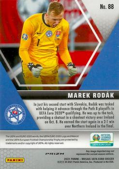2021 Panini Mosaic UEFA EURO 2020 - Blue Pulsar #88 Marek Rodak Back