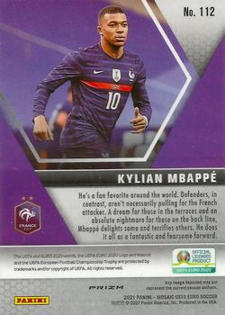 2021 Panini Mosaic UEFA EURO 2020 - Blue Pulsar #112 Kylian Mbappe Back