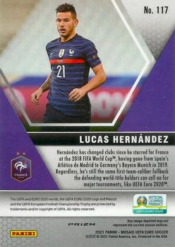 2021 Panini Mosaic UEFA EURO 2020 - Blue Pulsar #117 Lucas Hernandez Back