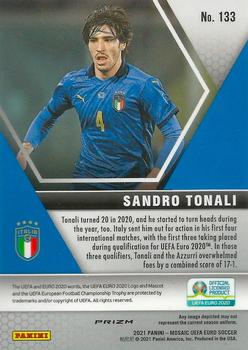 2021 Panini Mosaic UEFA EURO 2020 - Blue Pulsar #133 Sandro Tonali Back