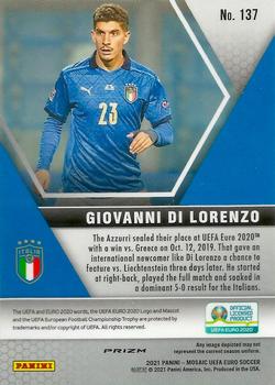 2021 Panini Mosaic UEFA EURO 2020 - Blue Pulsar #137 Giovanni Di Lorenzo Back