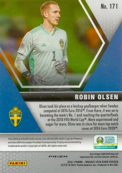 2021 Panini Mosaic UEFA EURO 2020 - Blue Pulsar #171 Robin Olsen Back