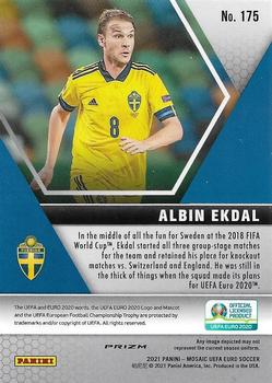 2021 Panini Mosaic UEFA EURO 2020 - Blue Pulsar #175 Albin Ekdal Back