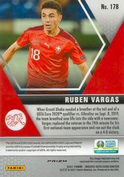 2021 Panini Mosaic UEFA EURO 2020 - Blue Pulsar #178 Ruben Vargas Back
