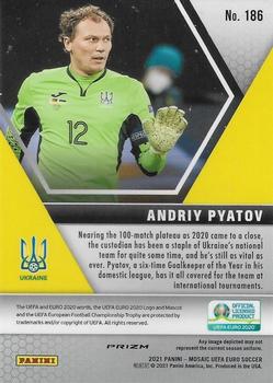 2021 Panini Mosaic UEFA EURO 2020 - Blue Pulsar #186 Andriy Pyatov Back
