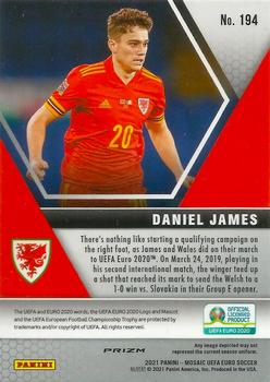 2021 Panini Mosaic UEFA EURO 2020 - Blue Pulsar #194 Daniel James Back