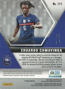 2021 Panini Mosaic UEFA EURO 2020 - Circles Purple #111 Eduardo Camavinga Back