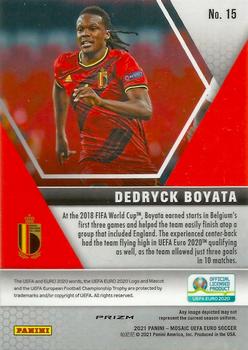 2021 Panini Mosaic UEFA EURO 2020 - Gold Pulsar #15 Dedryck Boyata Back