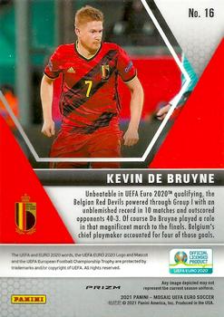 2021 Panini Mosaic UEFA EURO 2020 - Gold Pulsar #16 Kevin De Bruyne Back