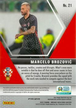 2021 Panini Mosaic UEFA EURO 2020 - Gold Pulsar #21 Marcelo Brozovic Back