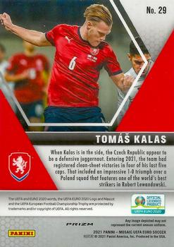 2021 Panini Mosaic UEFA EURO 2020 - Gold Pulsar #29 Tomas Kalas Back
