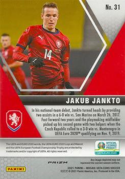 2021 Panini Mosaic UEFA EURO 2020 - Gold Pulsar #31 Jakub Jankto Back
