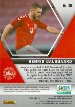 2021 Panini Mosaic UEFA EURO 2020 - Gold Pulsar #36 Henrik Dalsgaard Back