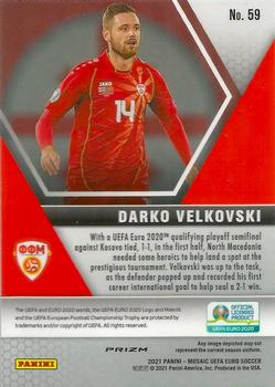 2021 Panini Mosaic UEFA EURO 2020 - Gold Pulsar #59 Darko Velkovski Back