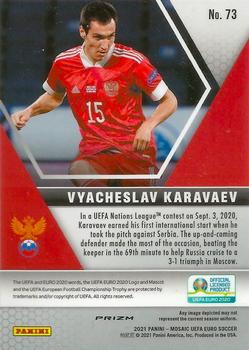 2021 Panini Mosaic UEFA EURO 2020 - Gold Pulsar #73 Vyacheslav Karavaev Back