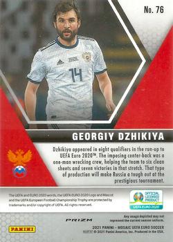 2021 Panini Mosaic UEFA EURO 2020 - Gold Pulsar #76 Georgiy Dzhikiya Back