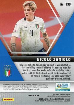 2021 Panini Mosaic UEFA EURO 2020 - Mosaic Camo Pink #139 Nicolo Zaniolo Back