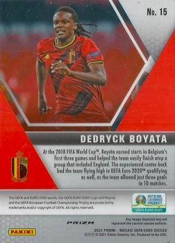 2021 Panini Mosaic UEFA EURO 2020 - Mosaic Reactive Gold #15 Dedryck Boyata Back