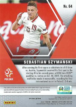 2021 Panini Mosaic UEFA EURO 2020 - Mosaic Reactive Red #64 Sebastian Szymanski Back