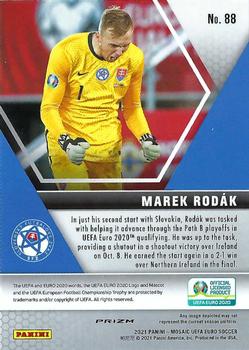 2021 Panini Mosaic UEFA EURO 2020 - Mosaic Reactive Red #88 Marek Rodak Back