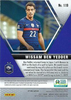 2021 Panini Mosaic UEFA EURO 2020 - Mosaic Reactive Red #119 Wissam Ben Yedder Back