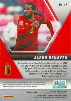 2021 Panini Mosaic UEFA EURO 2020 - Red Pulsar #12 Jason Denayer Back