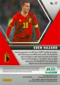 2021 Panini Mosaic UEFA EURO 2020 - Red Pulsar #17 Eden Hazard Back