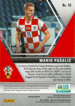 2021 Panini Mosaic UEFA EURO 2020 - Red Pulsar #19 Mario Pasalic Back