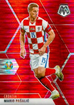 2021 Panini Mosaic UEFA EURO 2020 - Red Pulsar #19 Mario Pasalic Front