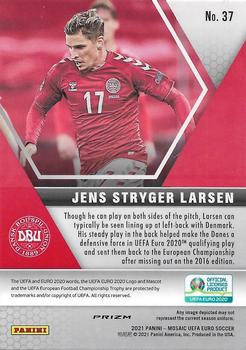 2021 Panini Mosaic UEFA EURO 2020 - Red Pulsar #37 Jens Stryger Larsen Back