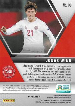 2021 Panini Mosaic UEFA EURO 2020 - Red Pulsar #38 Jonas Wind Back