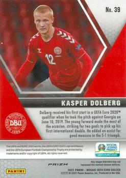 2021 Panini Mosaic UEFA EURO 2020 - Red Pulsar #39 Kasper Dolberg Back