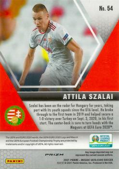 2021 Panini Mosaic UEFA EURO 2020 - Red Pulsar #54 Attila Szalai Back