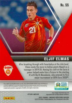 2021 Panini Mosaic UEFA EURO 2020 - Red Pulsar #55 Eljif Elmas Back