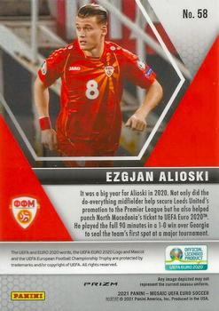 2021 Panini Mosaic UEFA EURO 2020 - Red Pulsar #58 Ezgjan Alioski Back