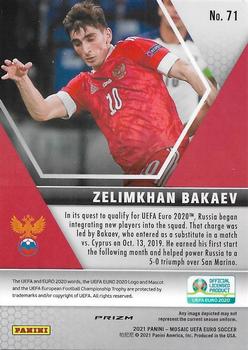 2021 Panini Mosaic UEFA EURO 2020 - Red Pulsar #71 Zelimkhan Bakaev Back