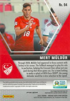 2021 Panini Mosaic UEFA EURO 2020 - Red Pulsar #94 Mert Muldur Back