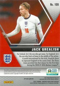 2021 Panini Mosaic UEFA EURO 2020 - Red Pulsar #109 Jack Grealish Back