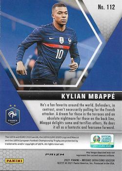 2021 Panini Mosaic UEFA EURO 2020 - Red Pulsar #112 Kylian Mbappe Back