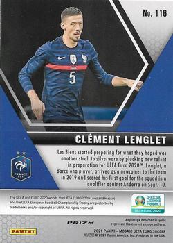 2021 Panini Mosaic UEFA EURO 2020 - Red Pulsar #116 Clement Lenglet Back