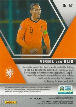 2021 Panini Mosaic UEFA EURO 2020 - Red Pulsar #141 Virgil van Dijk Back