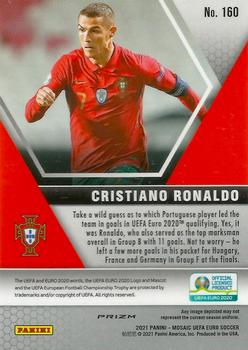 2021 Panini Mosaic UEFA EURO 2020 - Red Pulsar #160 Cristiano Ronaldo Back
