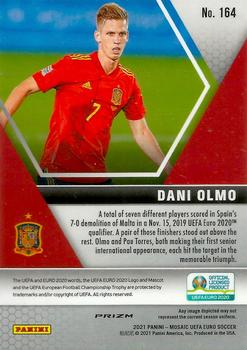 2021 Panini Mosaic UEFA EURO 2020 - Red Pulsar #164 Dani Olmo Back